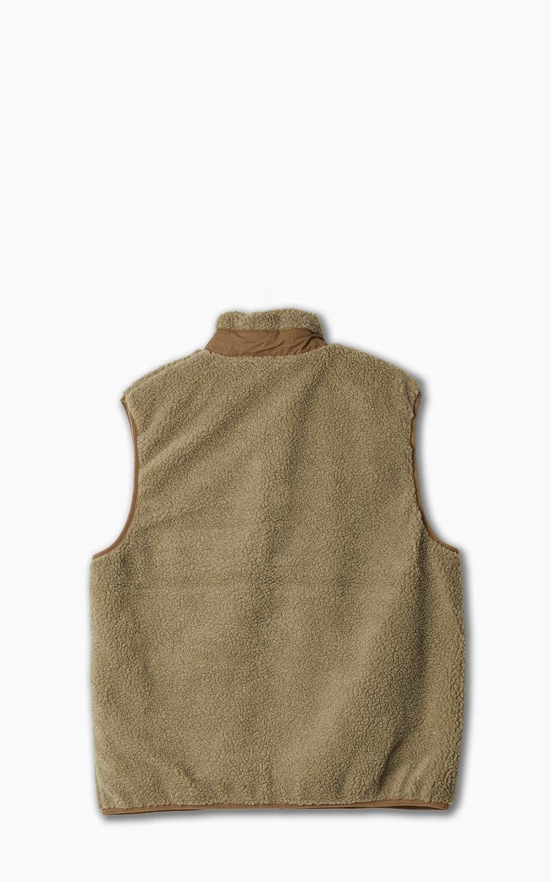 Taion Mountain Reversible Down x Boa Vest Light Brown/Beige
