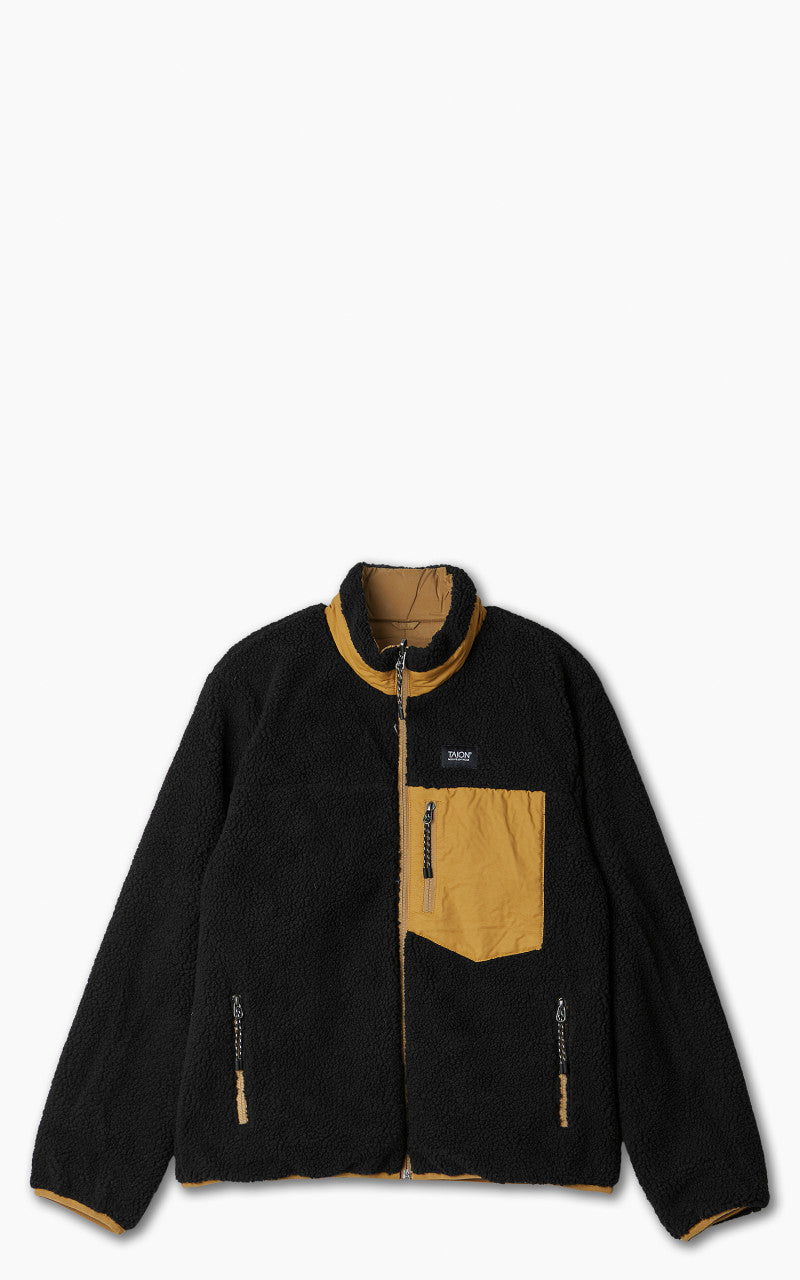 Taion Mountain Reversible Down x Boa Jacket Beige/Black