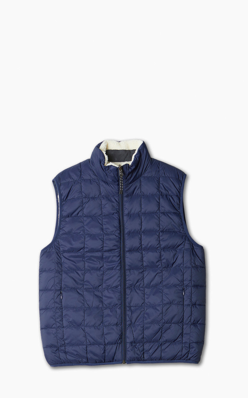 Taion Mountain Reversible Down x Boa Vest Navy/Ivory
