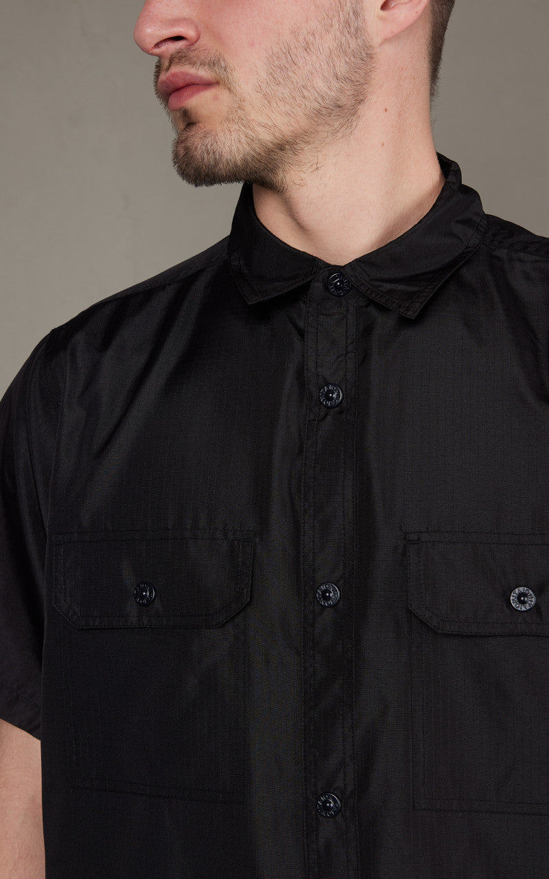 Taion Military Half Sleeve Shirt Black
