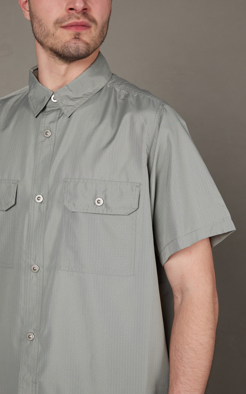 Taion Military Half Sleeve Shirt Sage Green