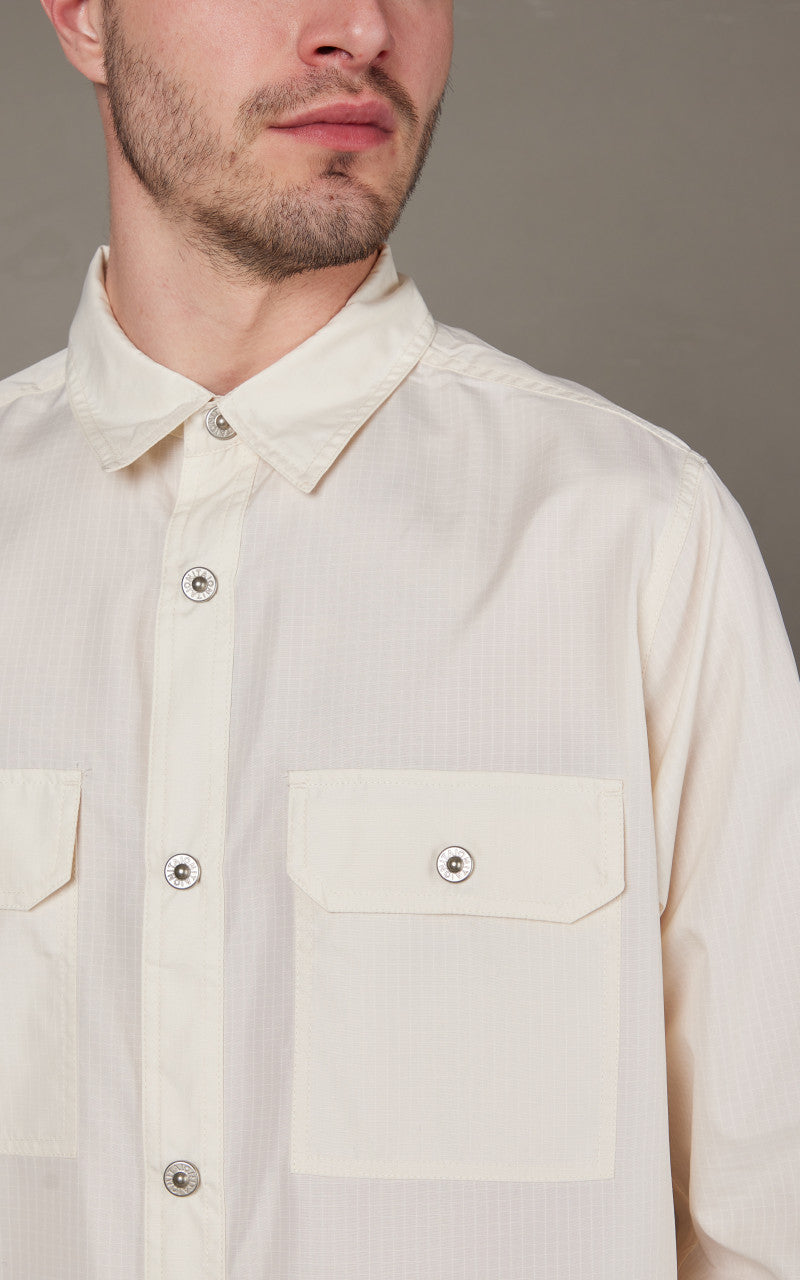 Taion Military Long Sleeve Shirt Off White