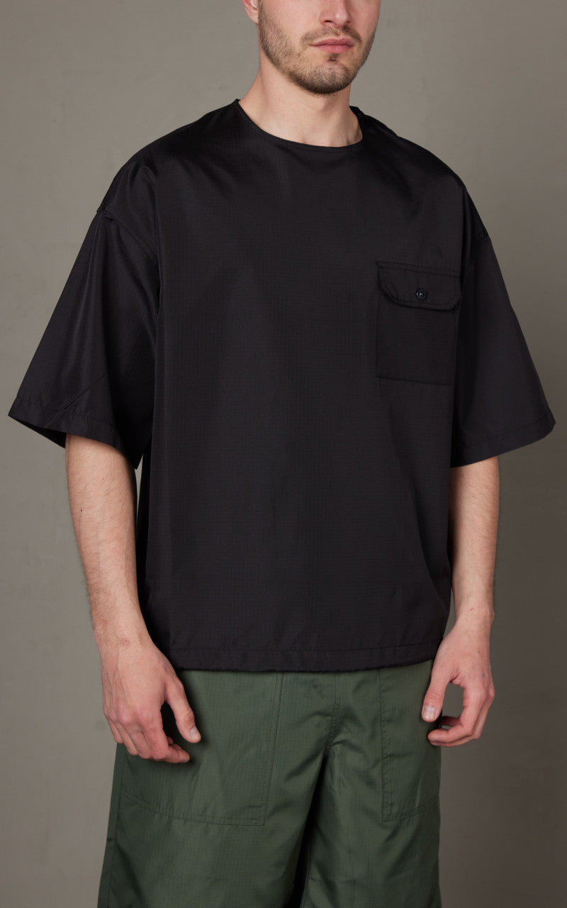 Taion Military Half Sleeve Cut Sew T-Shirt Black