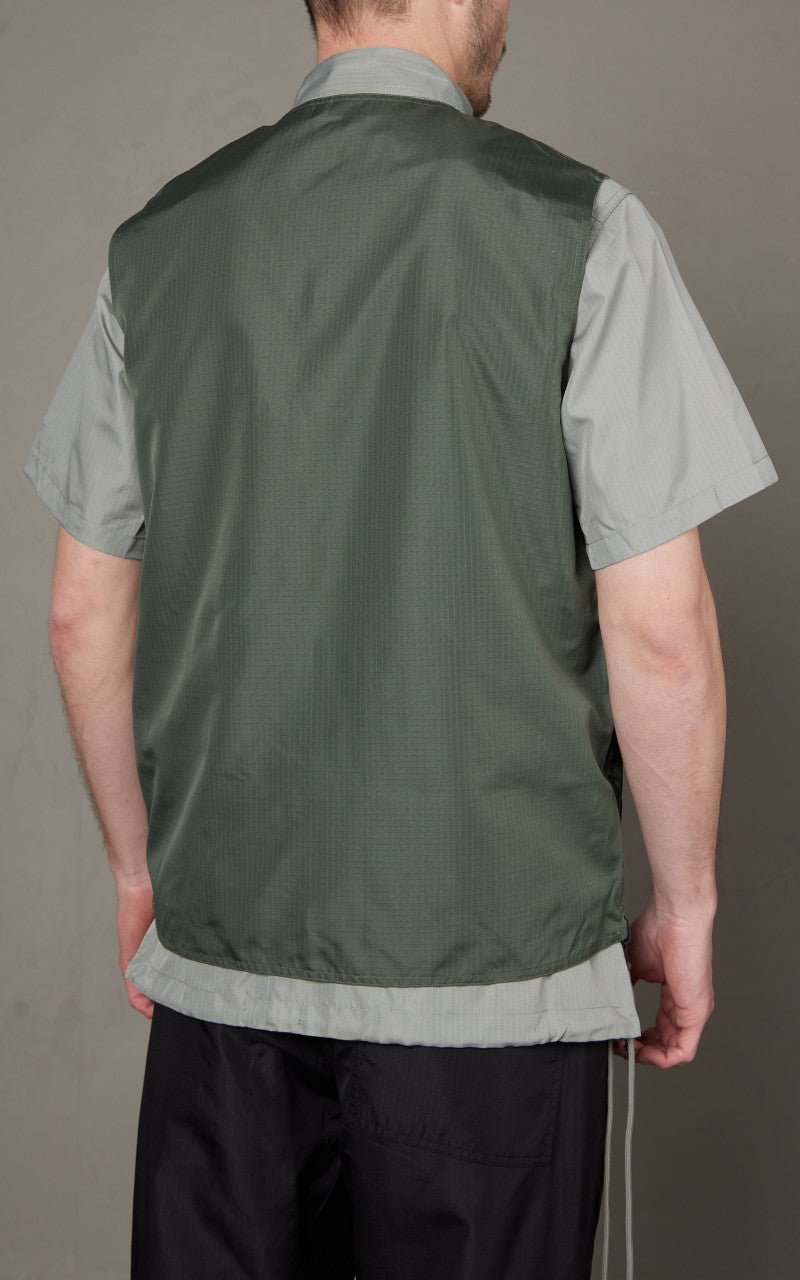 Taion Military Reversible V-Neck Vest Olive