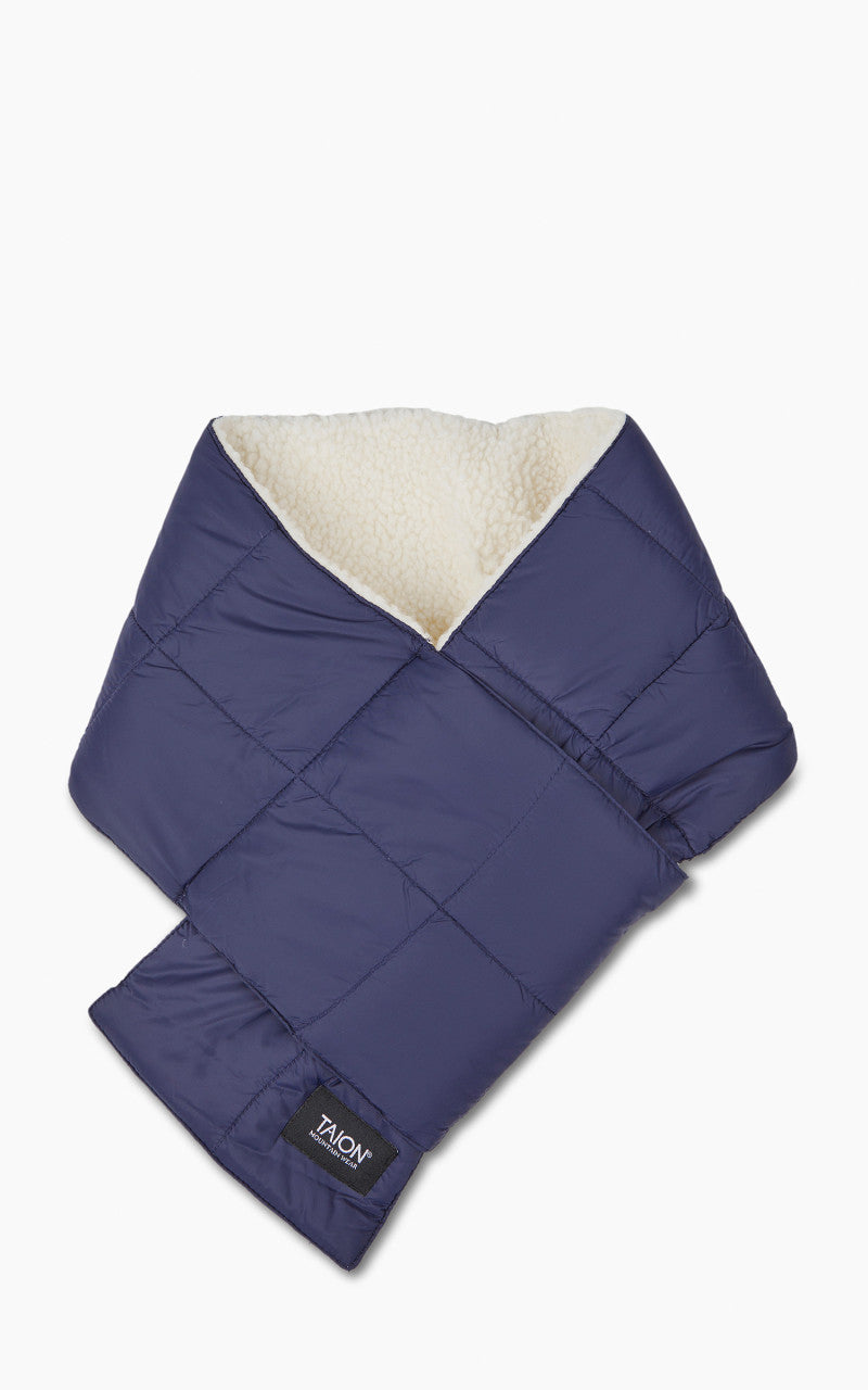 Taion Mountain Reversible Down x Boa Muffler Navy/Ivory