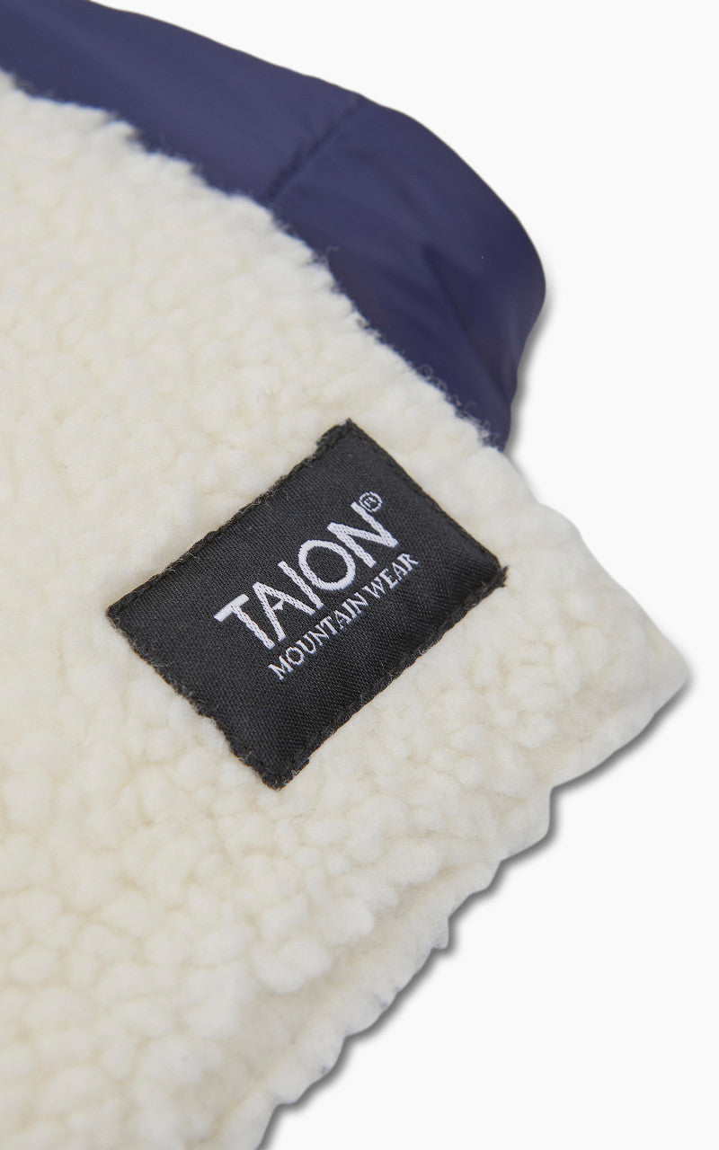 Taion Mountain Reversible Down x Boa Muffler Navy/Ivory