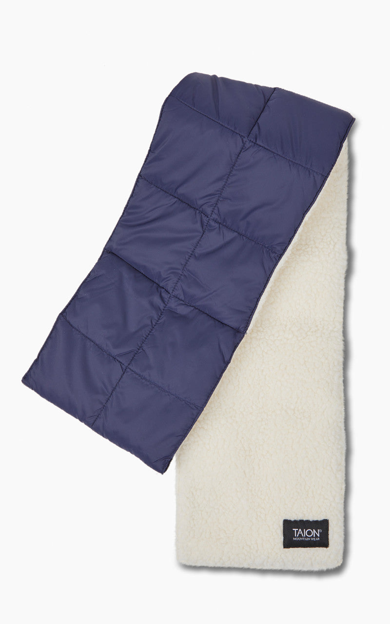 Taion Mountain Reversible Down x Boa Muffler Navy/Ivory