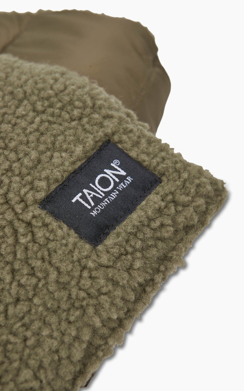 Taion Mountain Reversible Down x Boa Muffler Olive/Dark Olive