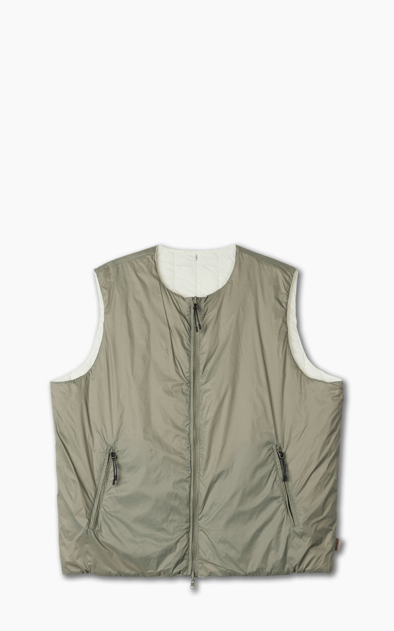 Taion x Beams Lights Reversible China Inner Vest Off White/Sage