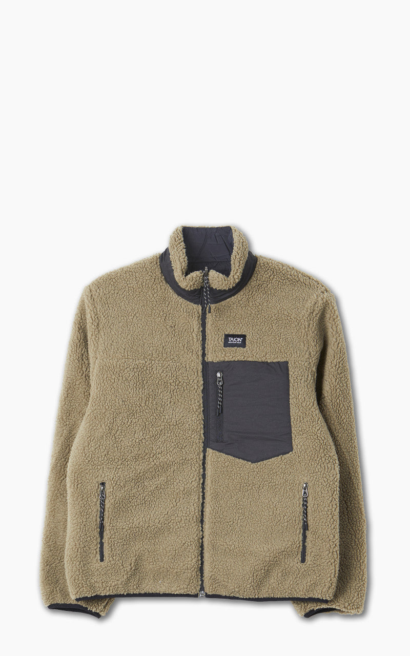 Taion Reversible Down x Boa Jacket Black/Beige