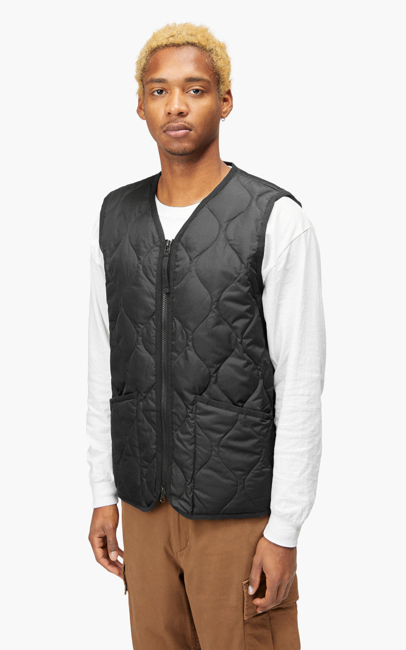 Taion Military Zip V-Neck Down Vest Black