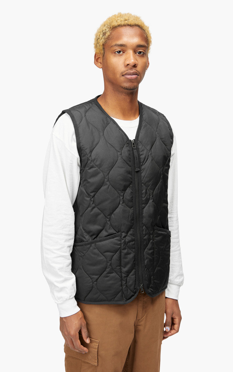 Taion Military Zip V-Neck Down Vest Black