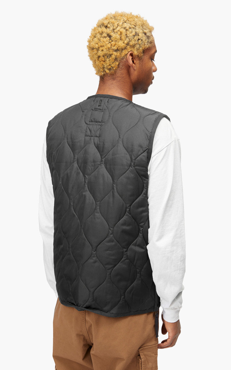 Taion Military Zip V-Neck Down Vest Black