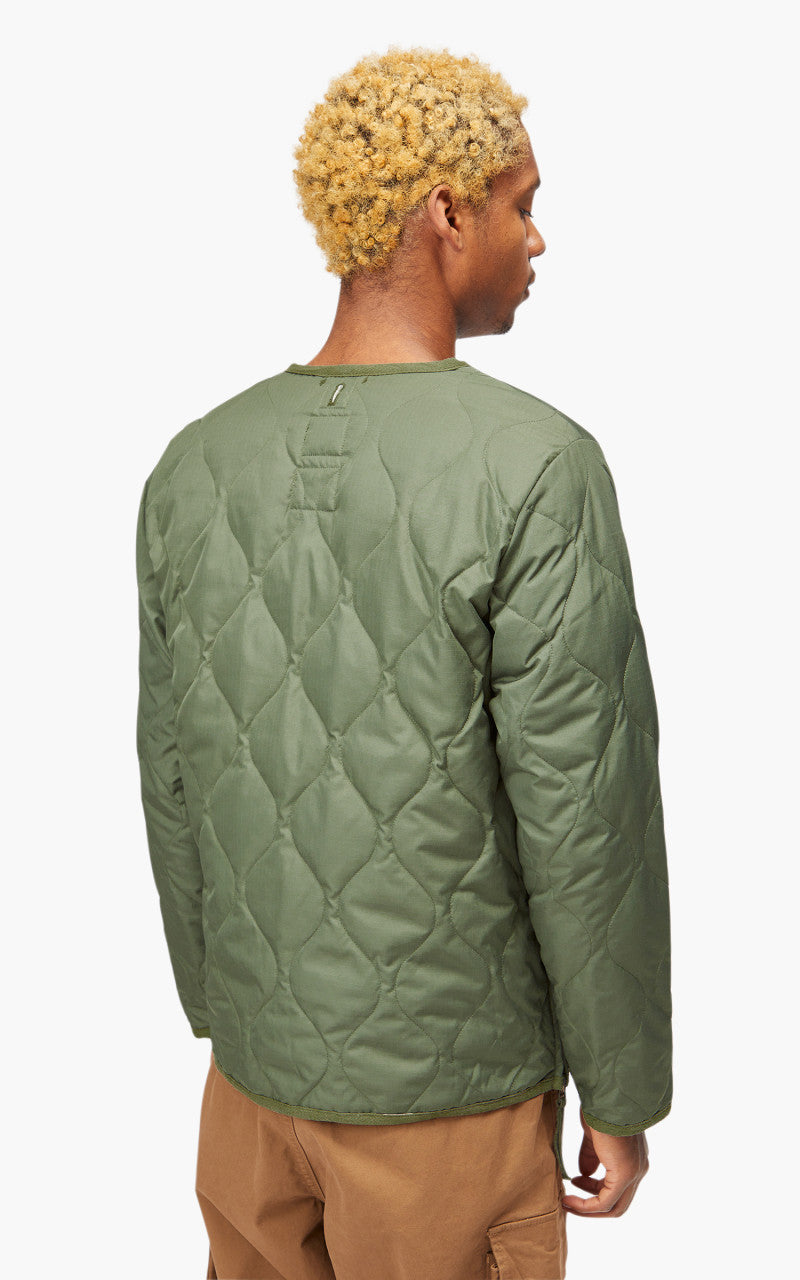 Taion Military Zip V-Neck Jacket Olive