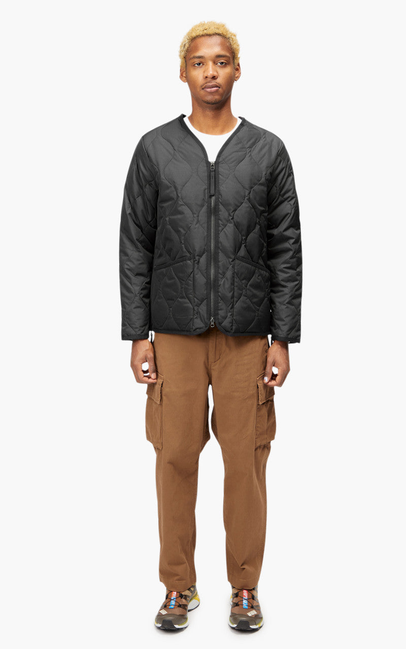 Taion Military Zip V-Neck Jacket Black