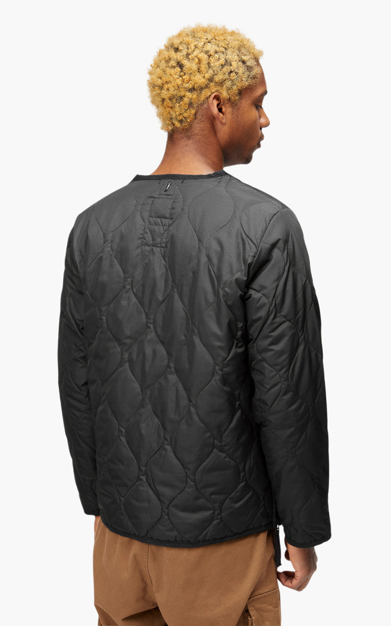 Taion Military Zip V-Neck Jacket Black