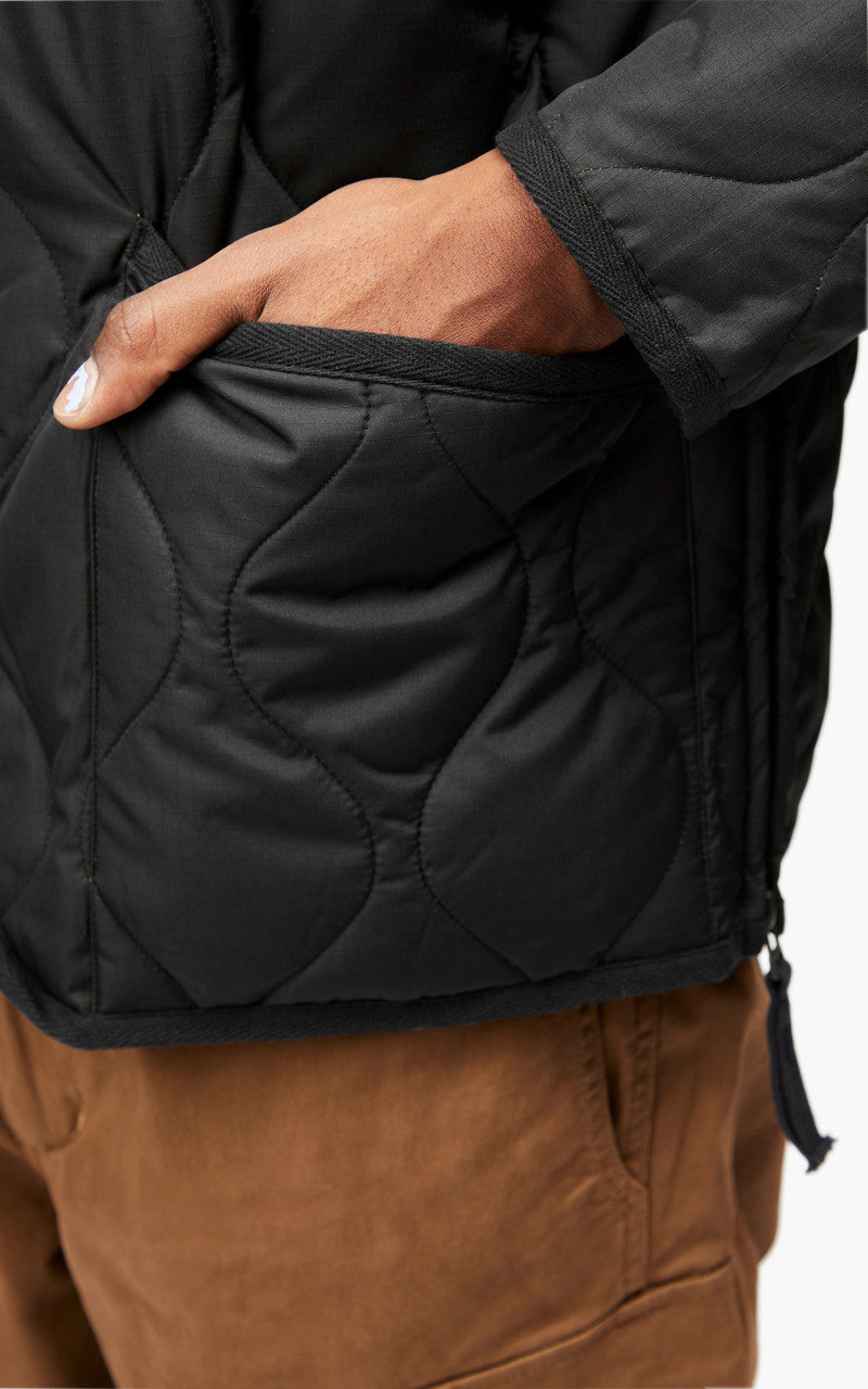 Taion Military Zip V-Neck Jacket Black