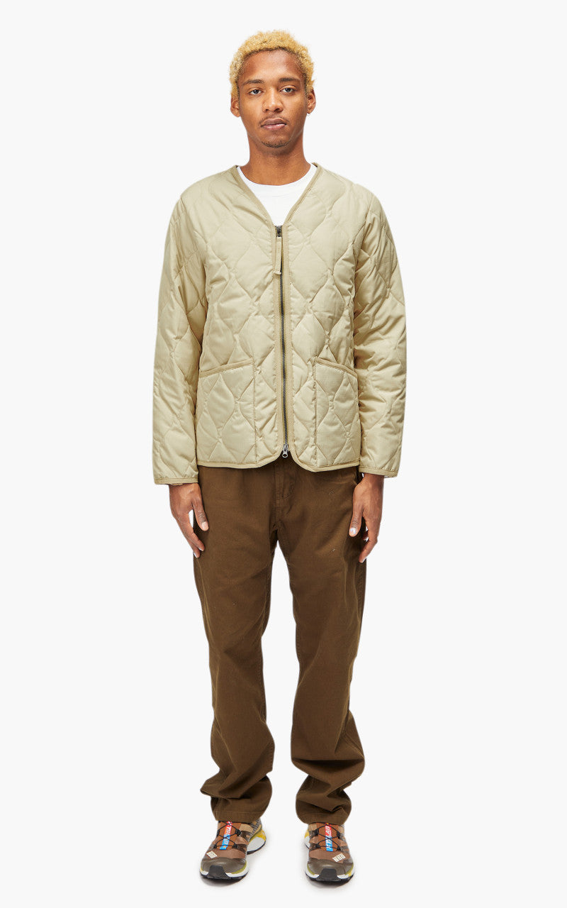 Taion Military Zip V-Neck Jacket Cream