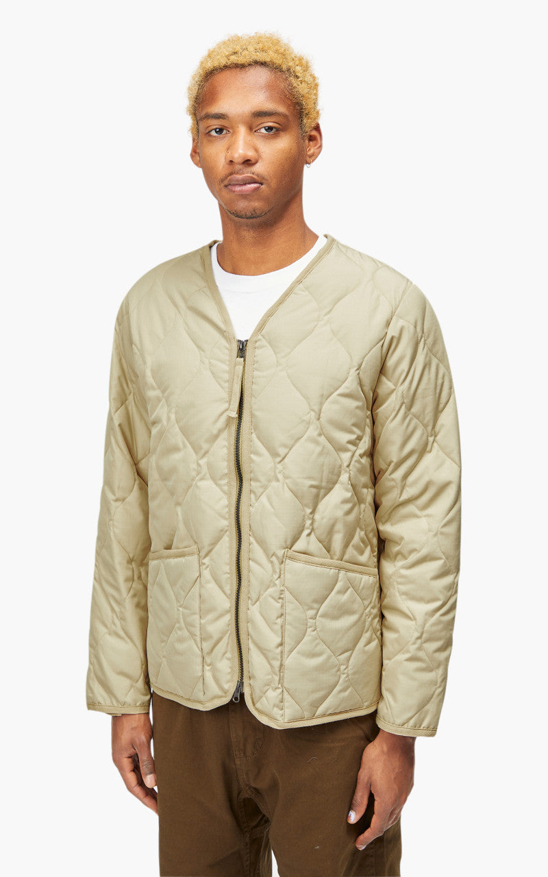 Taion Military Zip V-Neck Jacket Cream