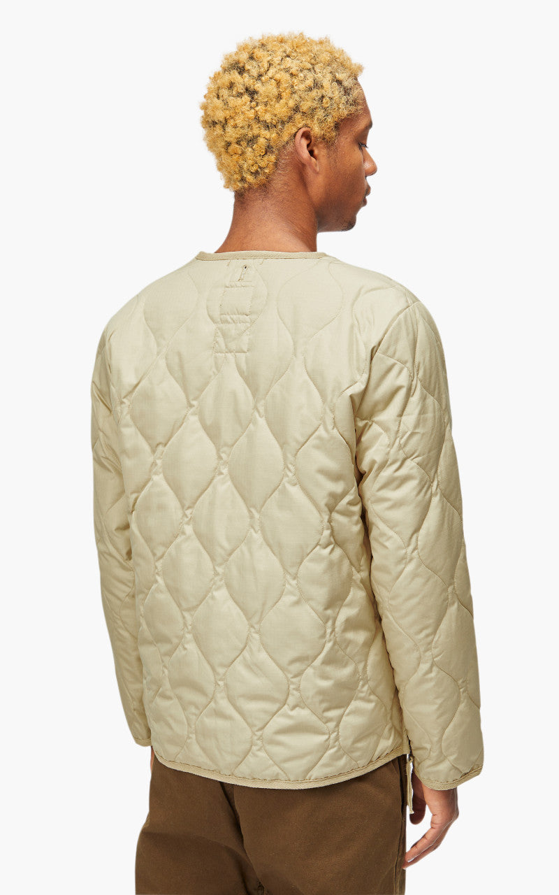 Taion Military Zip V-Neck Jacket Cream