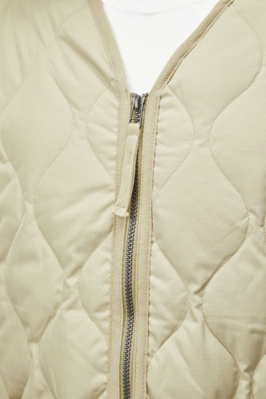 Taion Military Zip V-Neck Jacket Cream