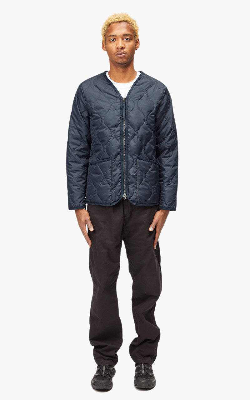 Taion Military Zip V-Neck Jacket Dark Navy