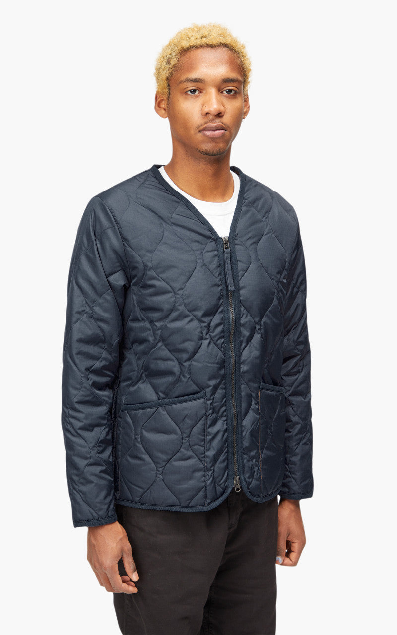 Taion Military Zip V-Neck Jacket Dark Navy