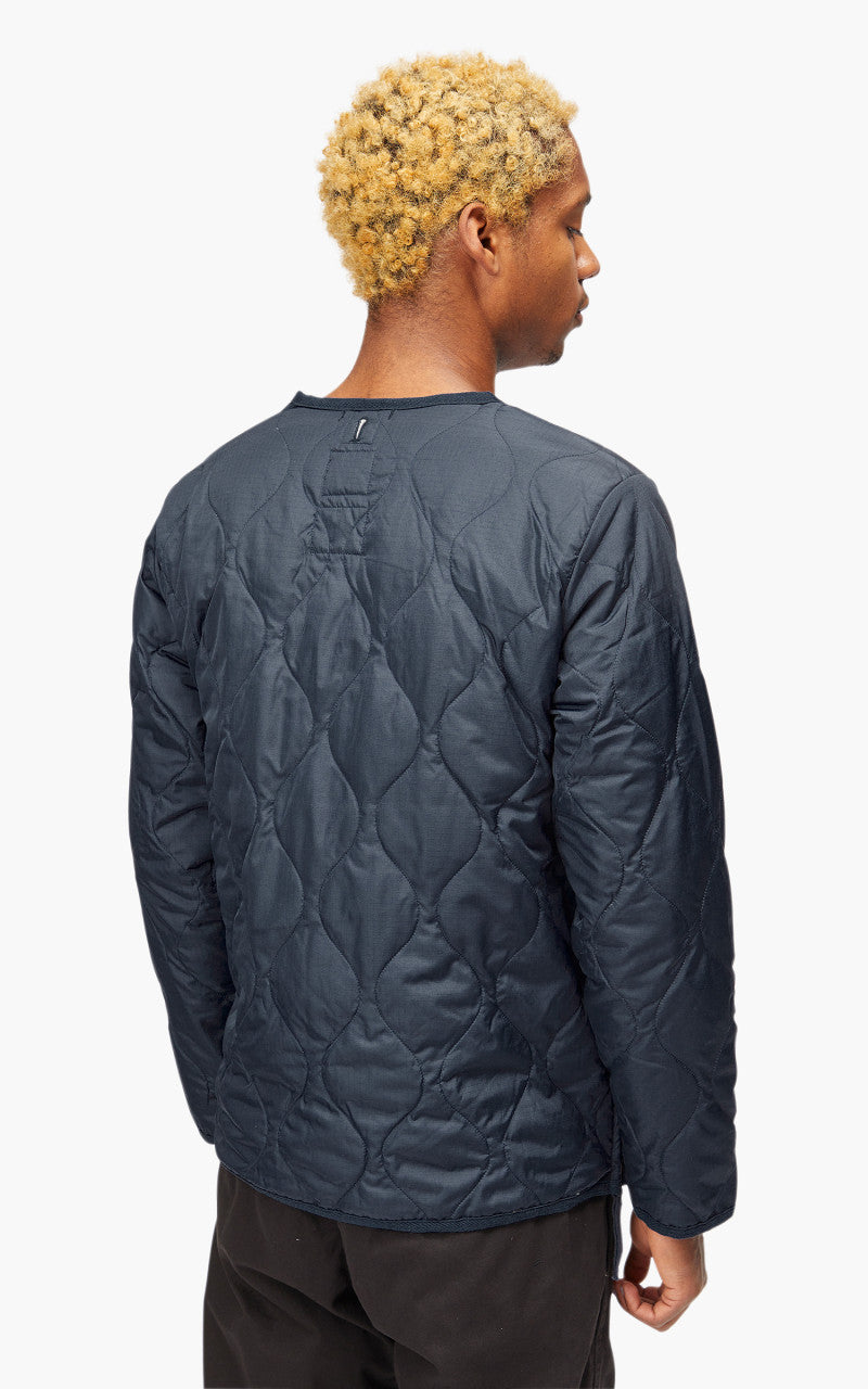 Taion Military Zip V-Neck Jacket Dark Navy