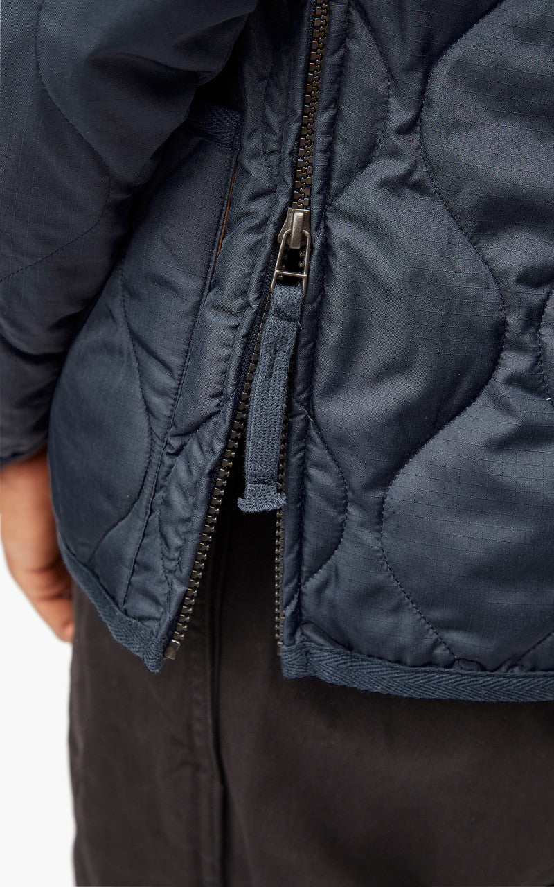 Taion Military Zip V-Neck Jacket Dark Navy