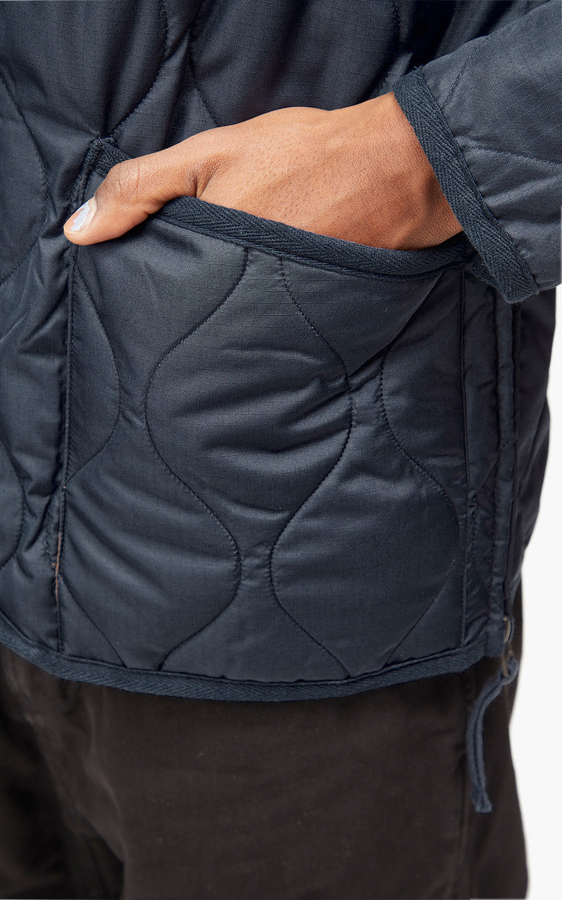 Taion Military Zip V-Neck Jacket Dark Navy