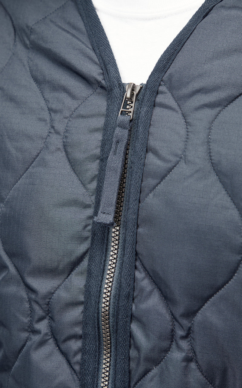 Taion Military Zip V-Neck Jacket Dark Navy