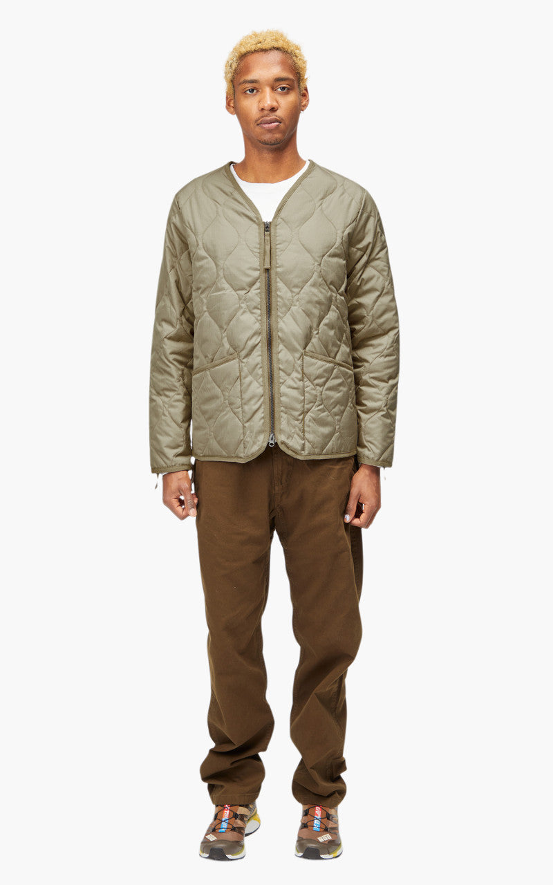 Taion Military Zip V-Neck Jacket Light Mocha