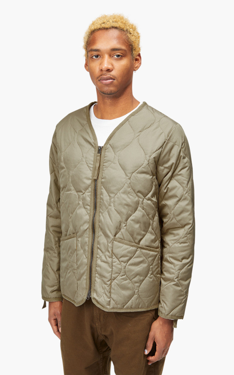 Taion Military Zip V-Neck Jacket Light Mocha