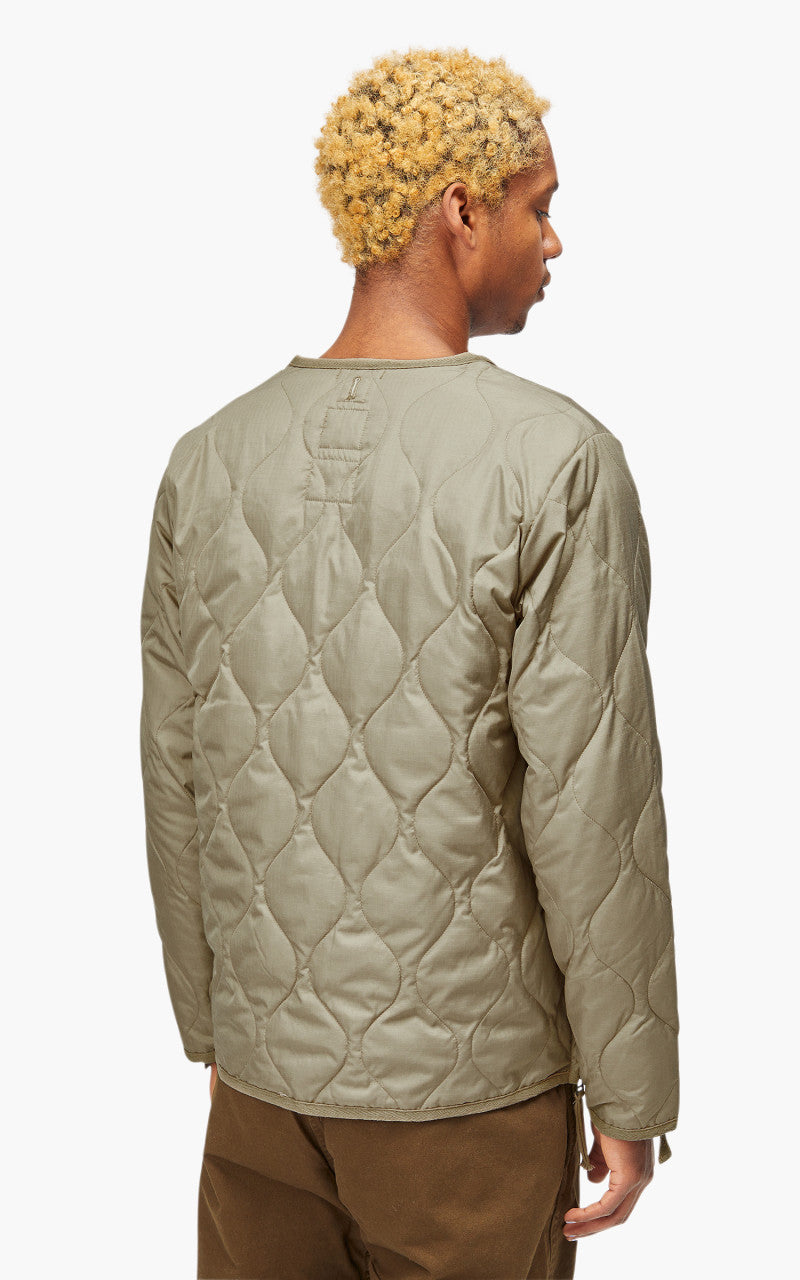 Taion Military Zip V-Neck Jacket Light Mocha