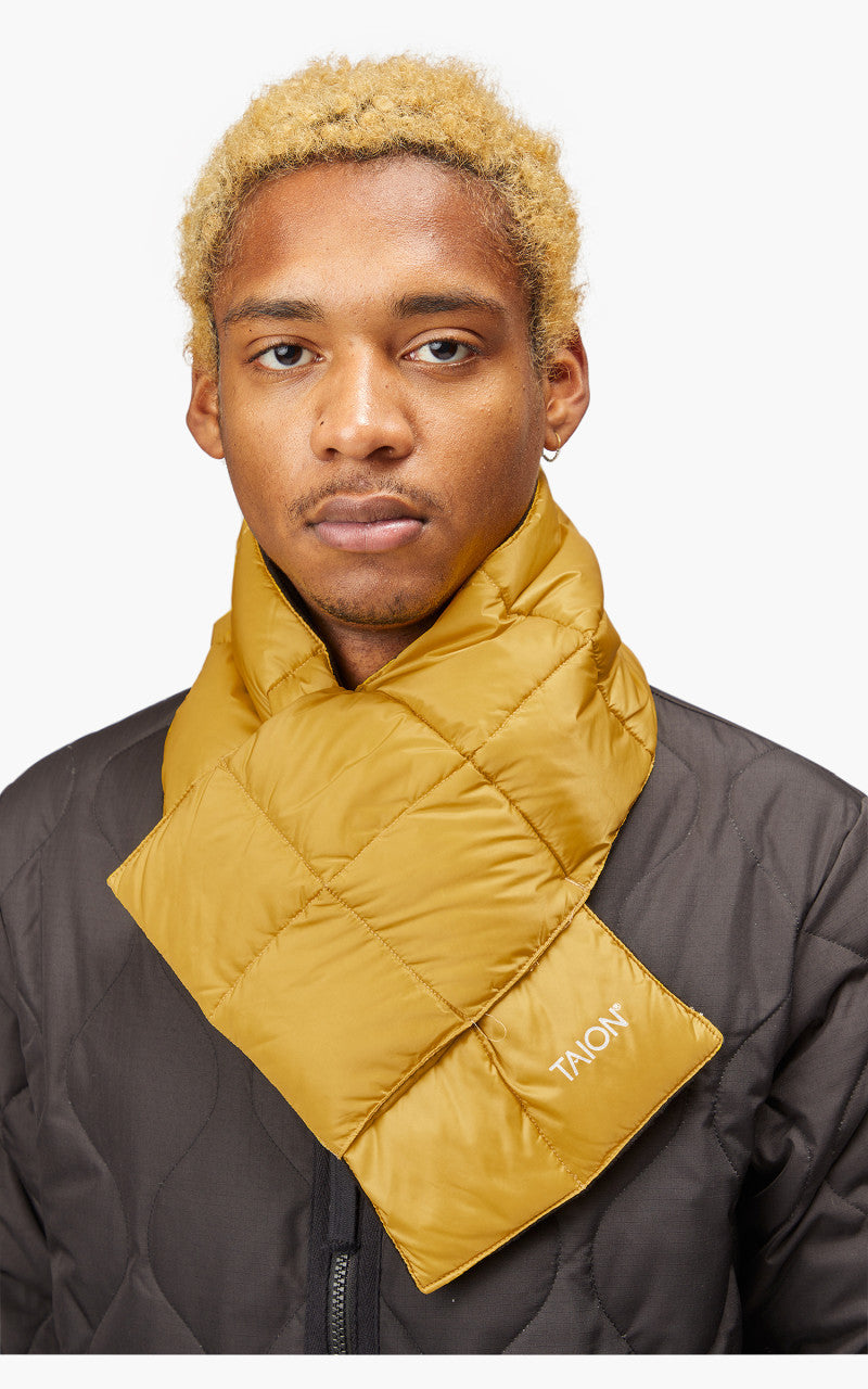 Taion Basic Down Scarf Dark Yellow