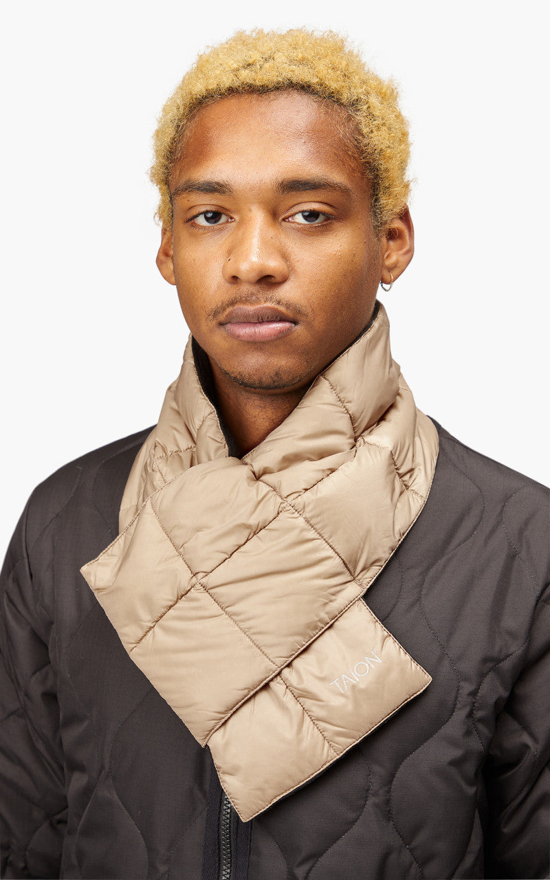 Taion Basic Down Scarf Beige