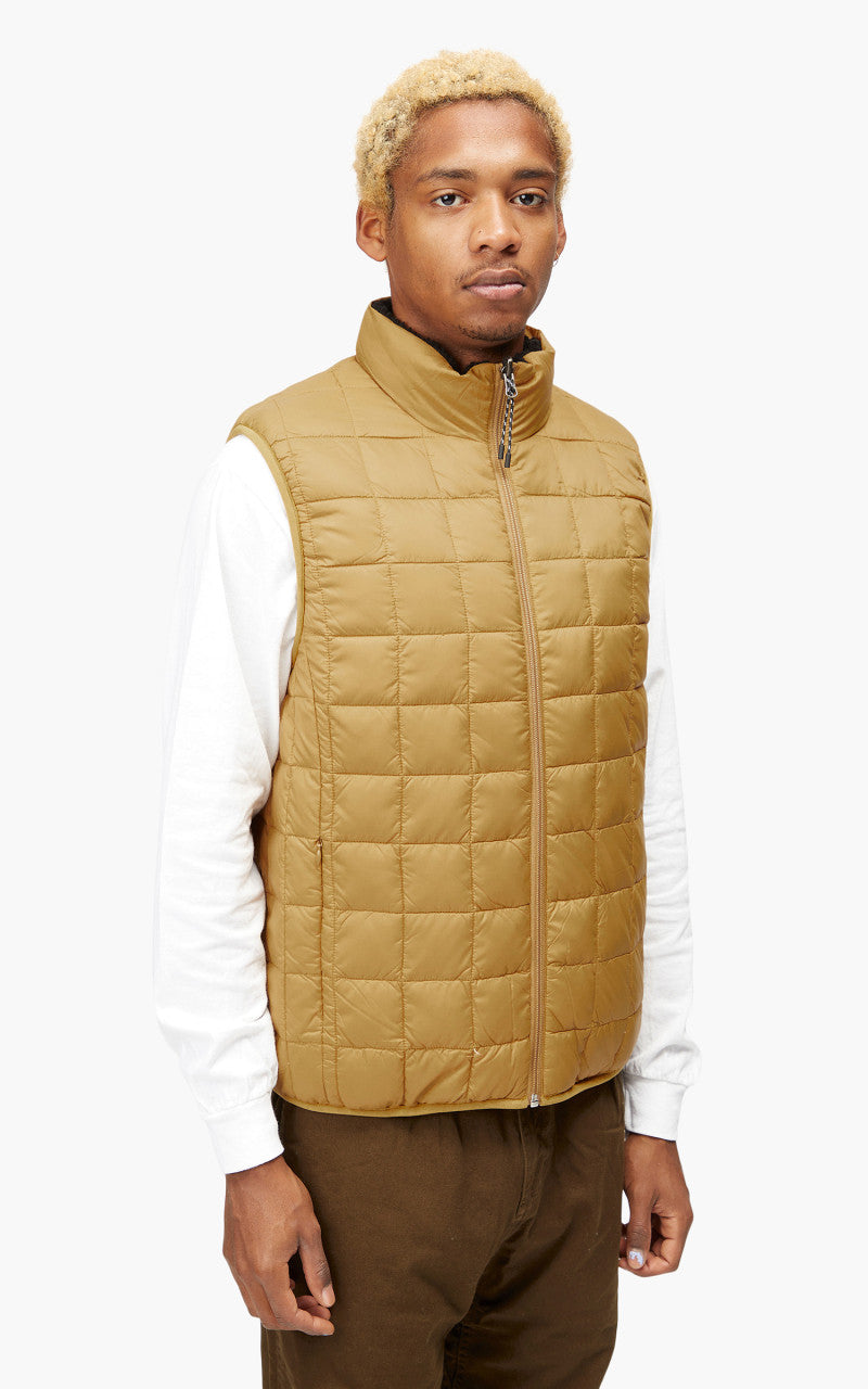 Taion Mountain Reversible Down x Boa Vest Beige/Black