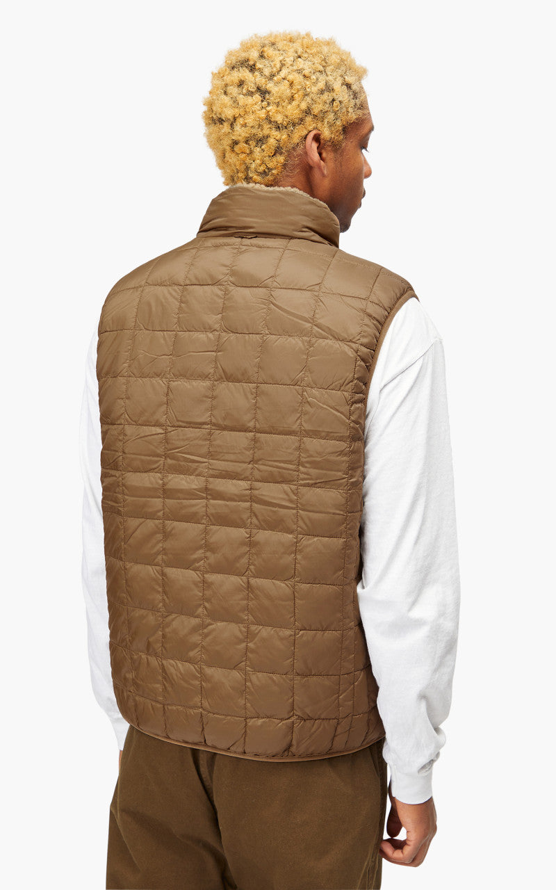 Taion Mountain Reversible Down x Boa Vest Light Brown/Beige