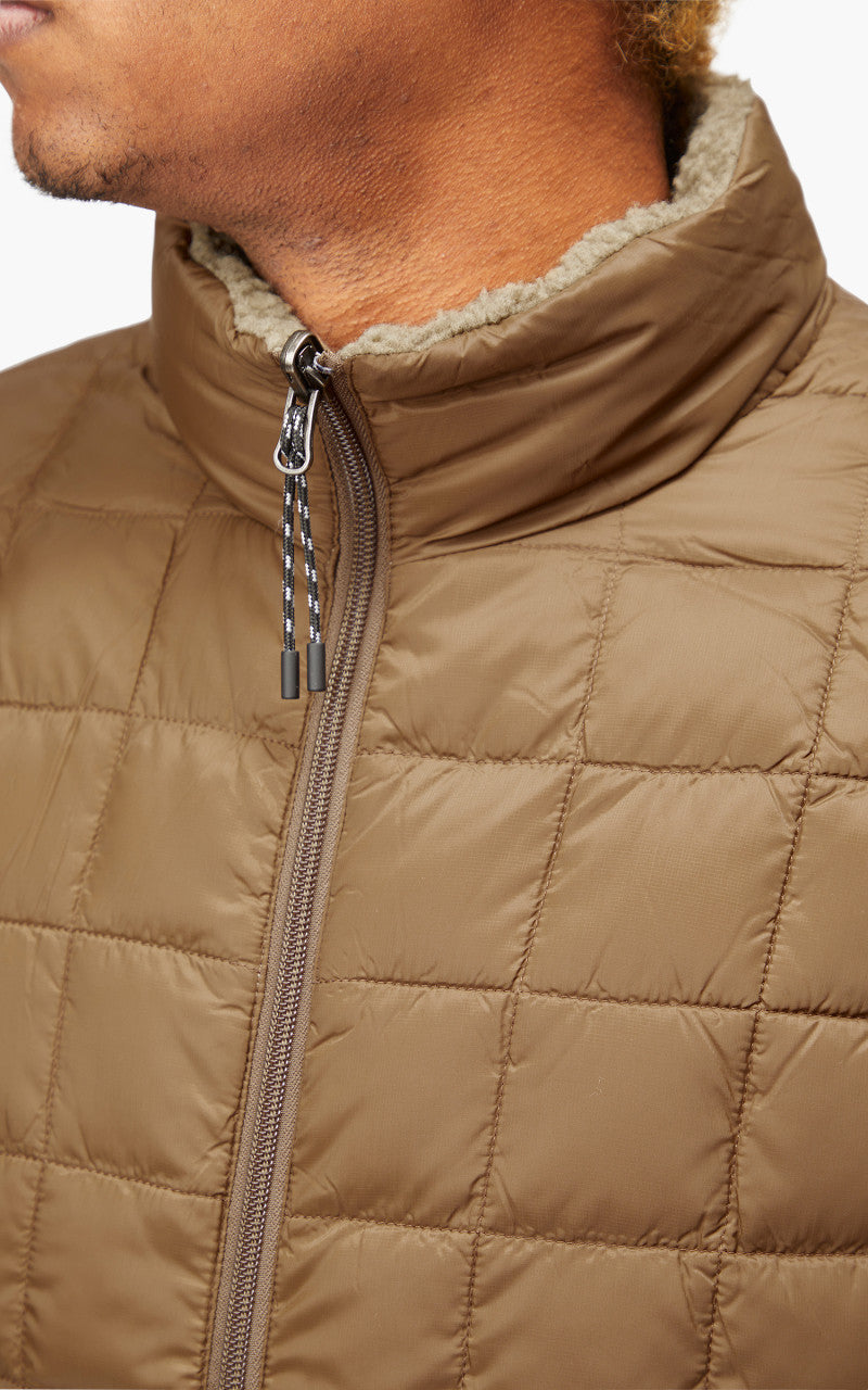 Taion Mountain Reversible Down x Boa Vest Light Brown/Beige