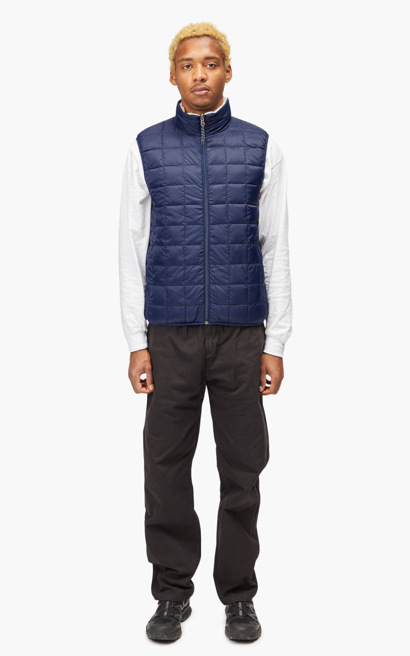 Taion Mountain Reversible Down x Boa Vest Navy/Ivory