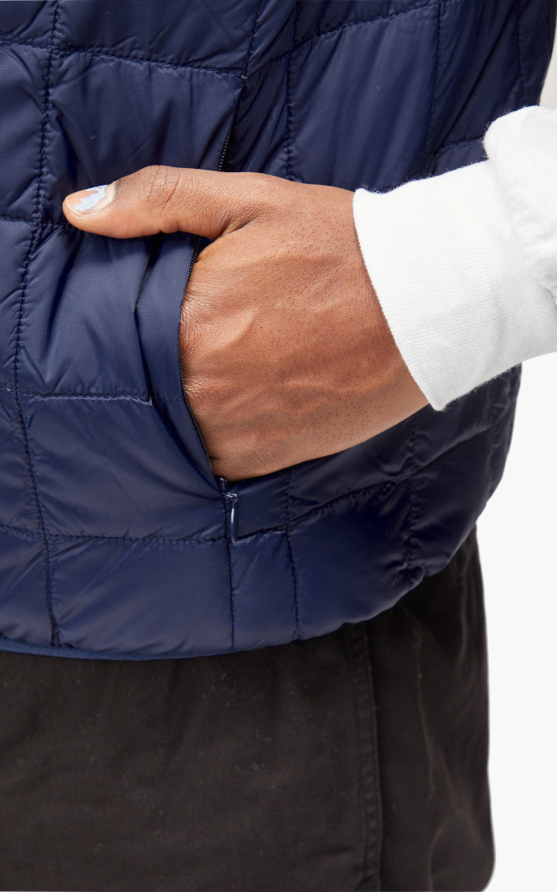 Taion Mountain Reversible Down x Boa Vest Navy/Ivory