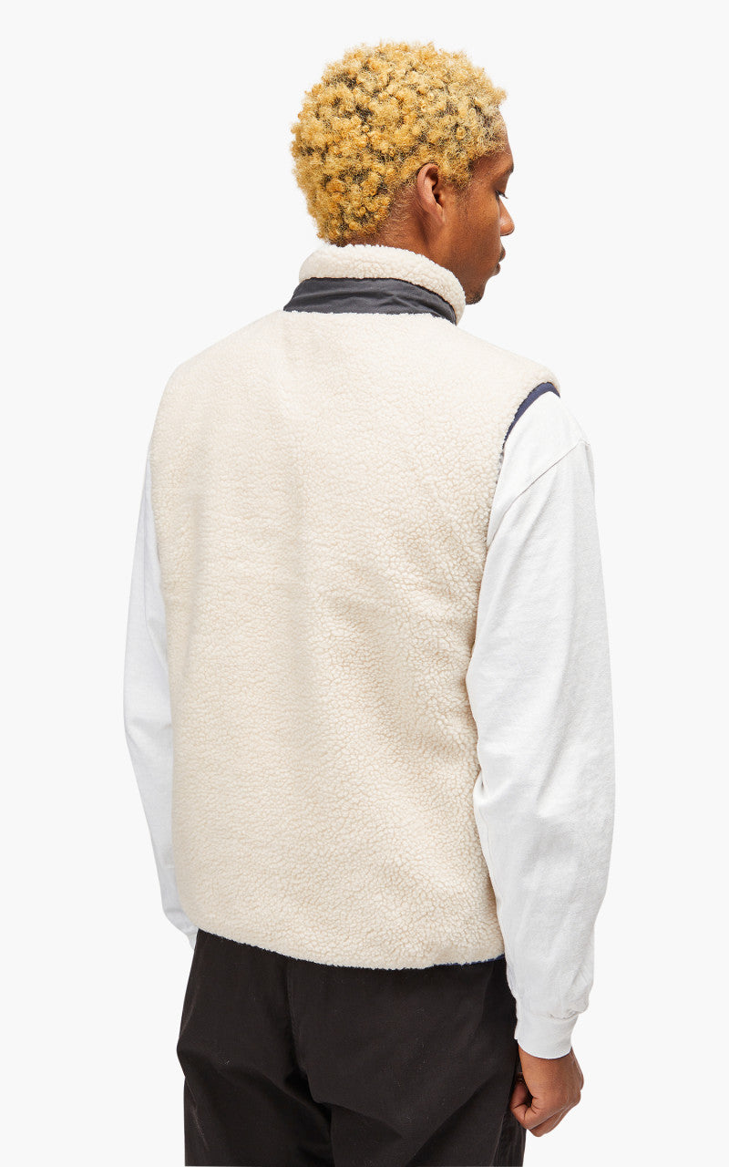 Taion Mountain Reversible Down x Boa Vest Navy/Ivory