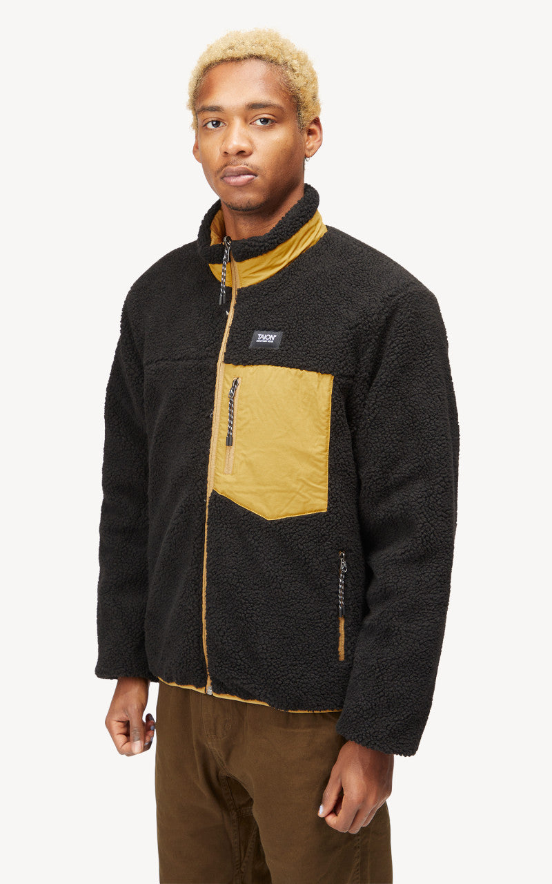 Taion Mountain Reversible Down x Boa Jacket Beige/Black