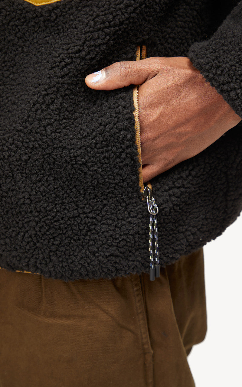 Taion Mountain Reversible Down x Boa Jacket Beige/Black