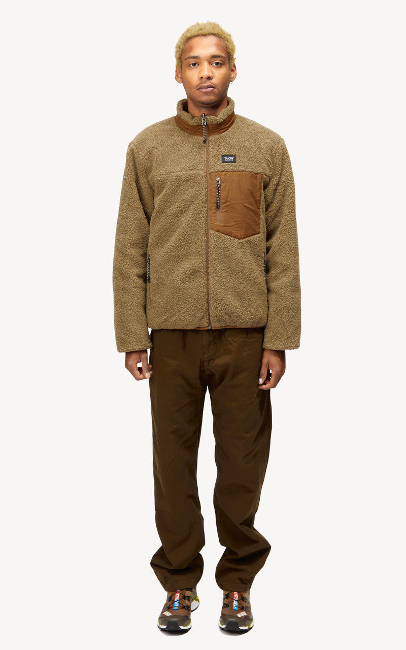 Taion Mountain Reversible Down x Boa Jacket Light Brown/Beige