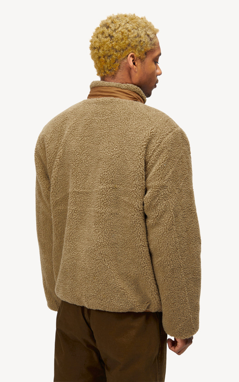 Taion Mountain Reversible Down x Boa Jacket Light Brown/Beige