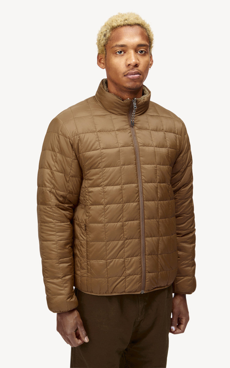 Taion Mountain Reversible Down x Boa Jacket Light Brown/Beige