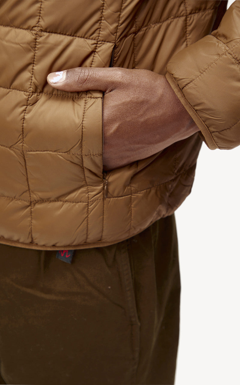 Taion Mountain Reversible Down x Boa Jacket Light Brown/Beige