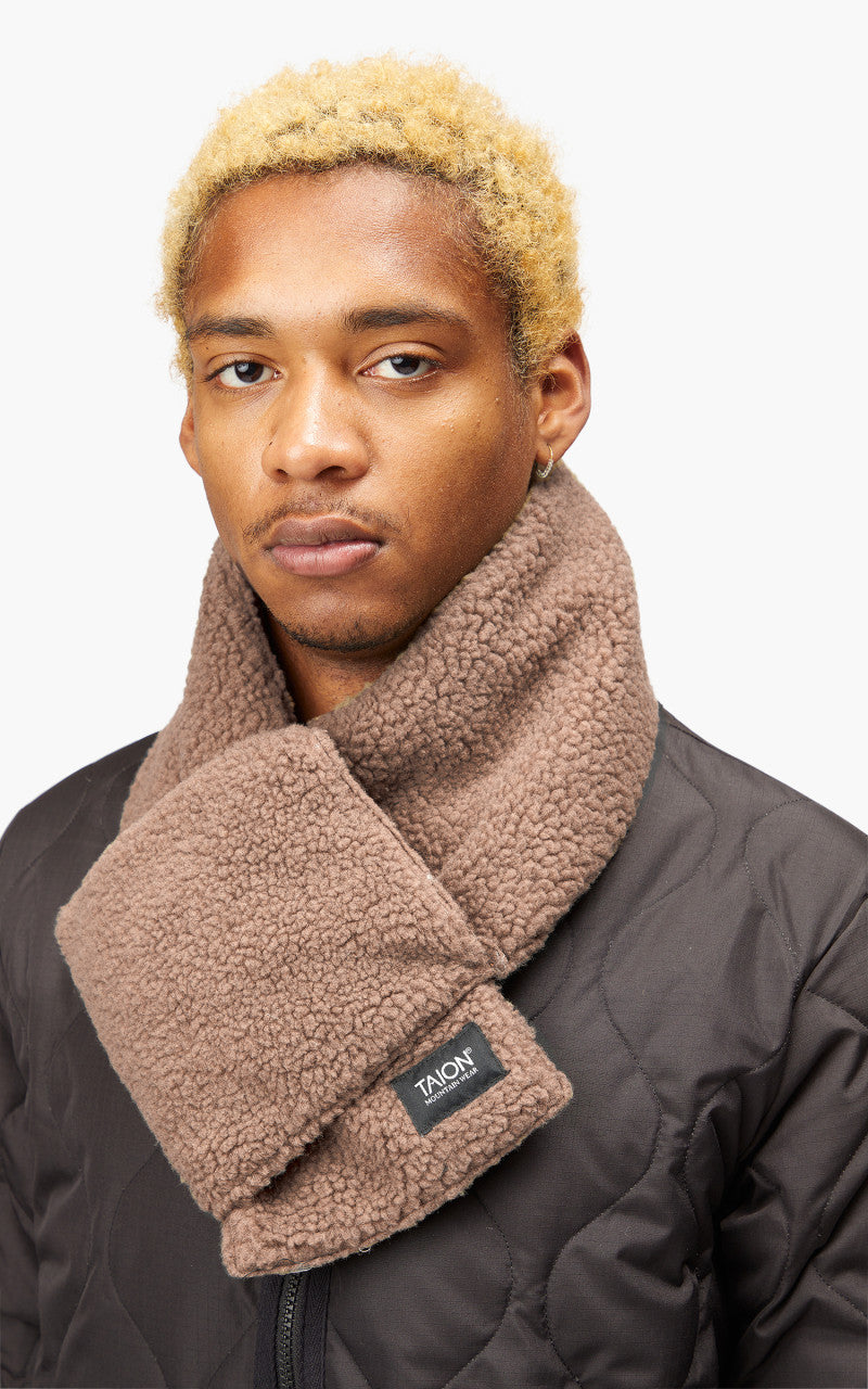 Taion Mountain Reversible Down x Boa Muffler Light Brown/Beige