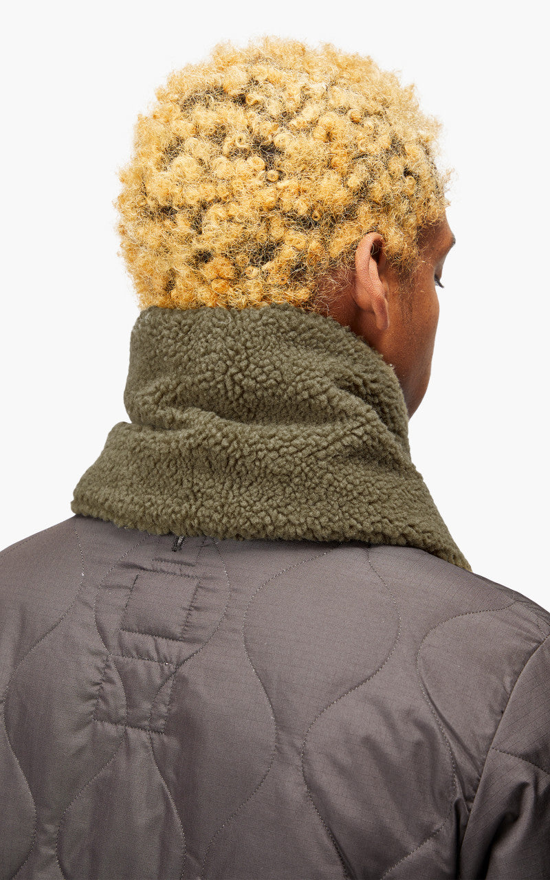 Taion Mountain Reversible Down x Boa Muffler Olive/Dark Olive